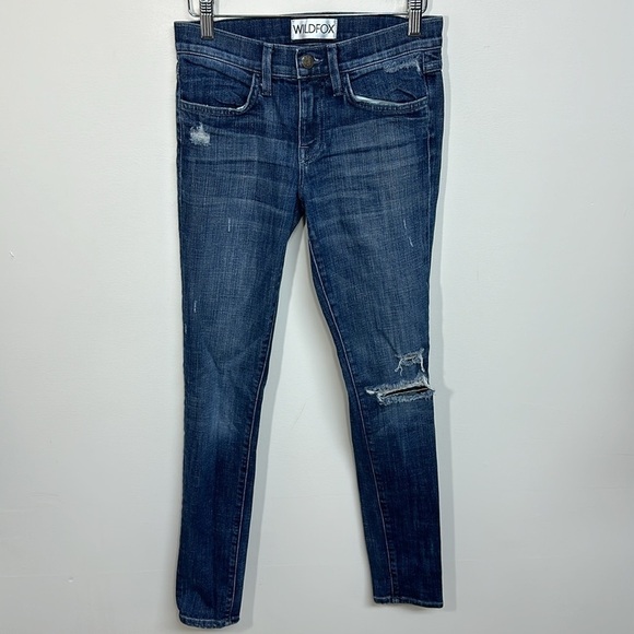 Wildfox Marianne Mid Rise Skinny Euphoria Size 25 - Picture 2 of 6